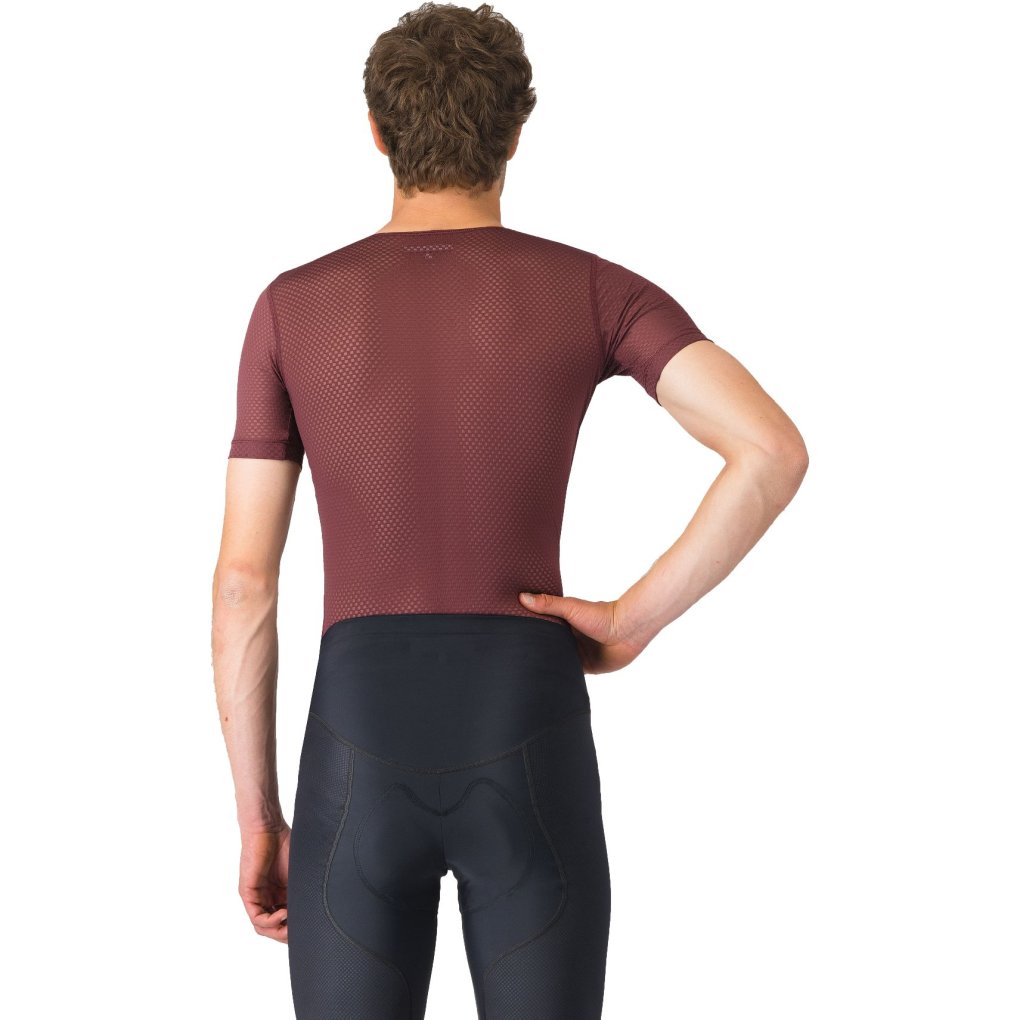 Castelli Pro Mesh 2.0 Short Sleeve Undershirt Men - deep bordeaux 625