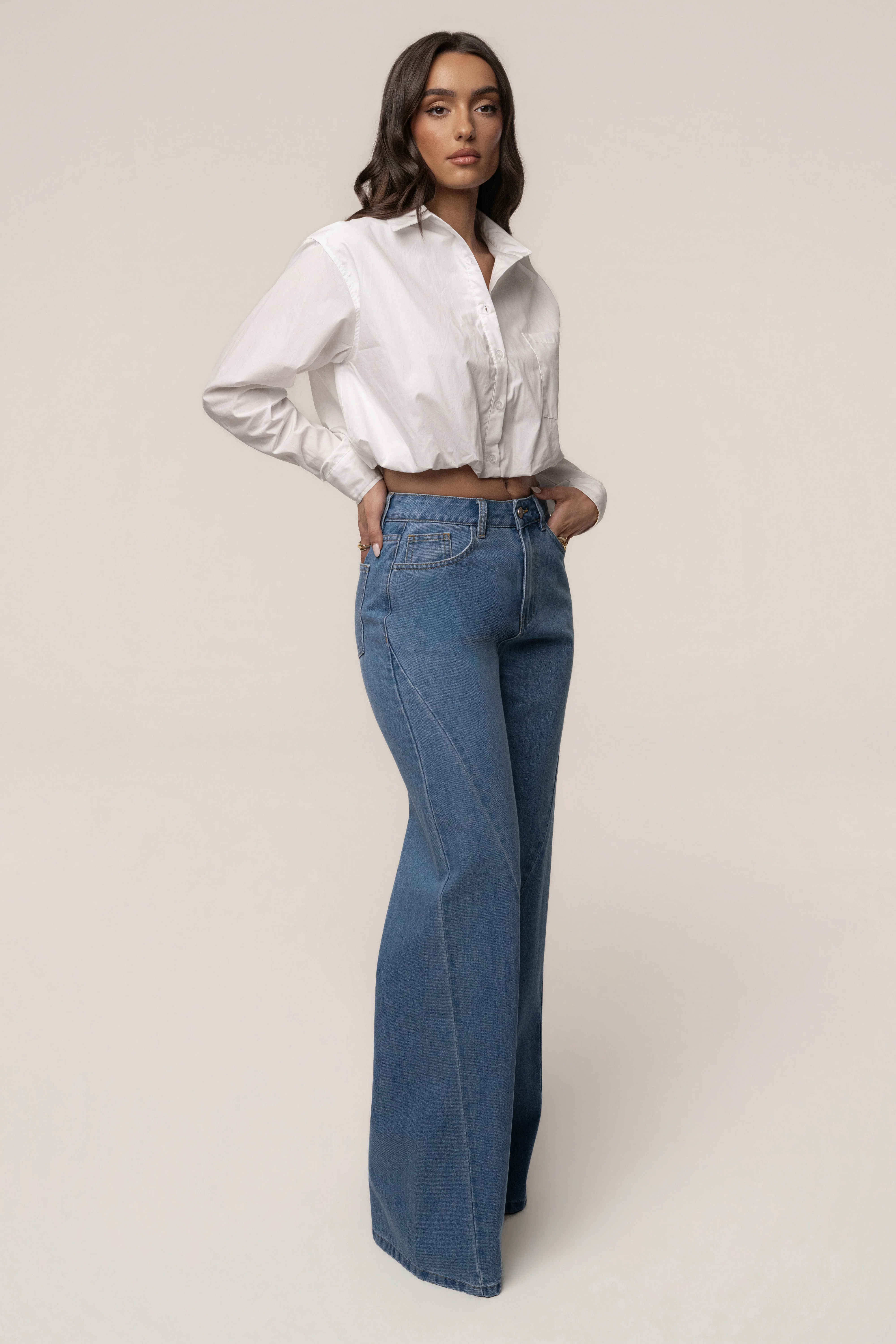 Medium Wash Flowline Seam Jean