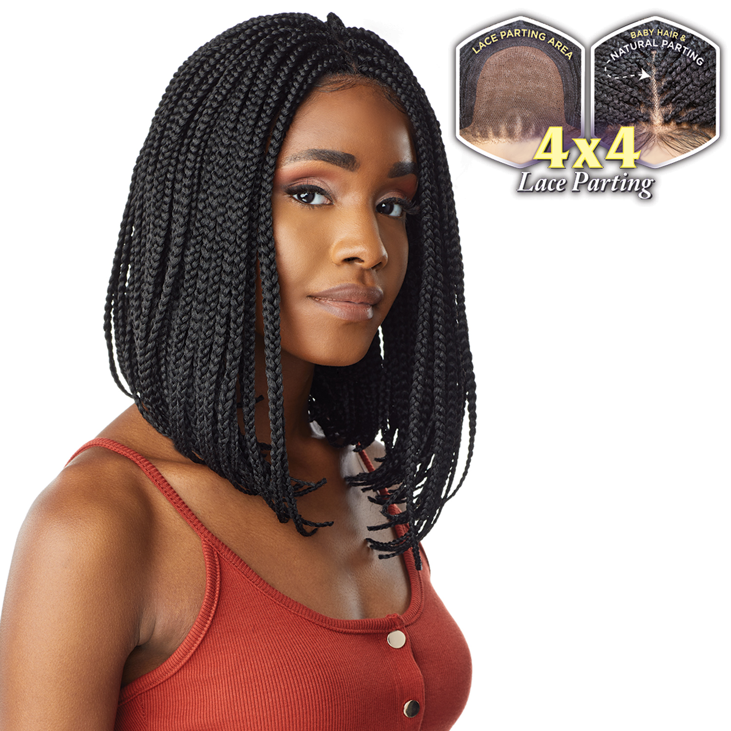 Sensationnel Cloud 9 Lace Wig 4X4 Lace Parting Box Braid Bob