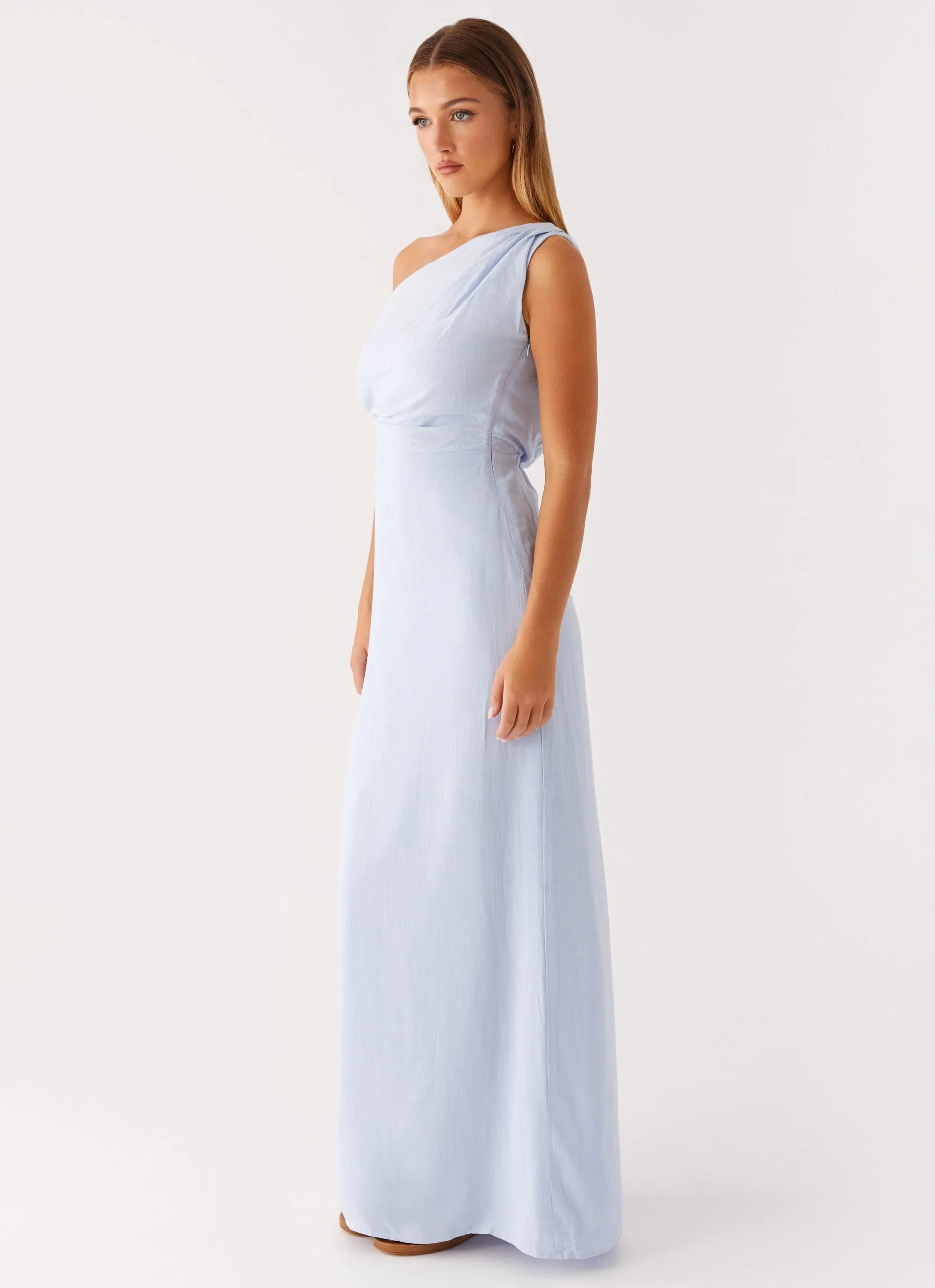 Lady Love Linen Maxi Dress - Blue