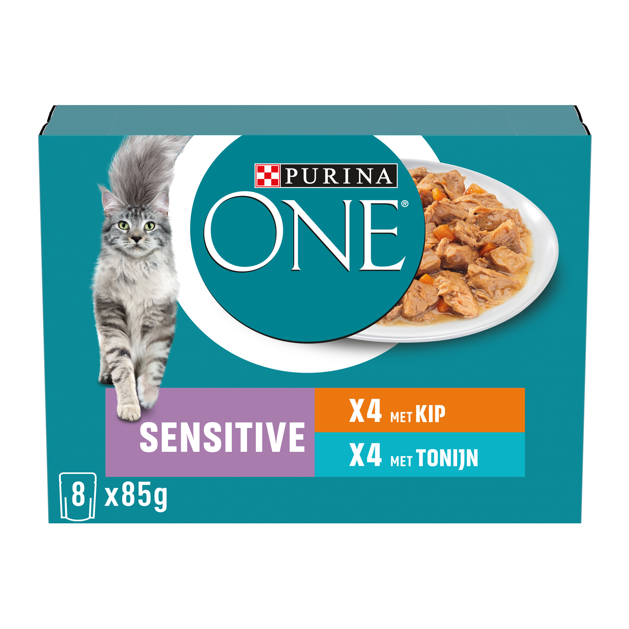 Purina ONE Sensitive - Chicken & Tuna - 8 x 85 g