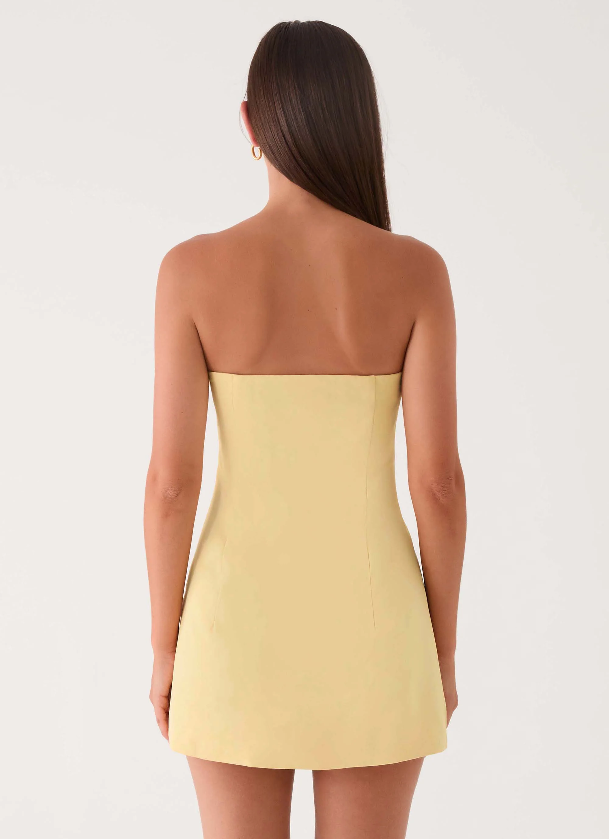 Della Strapless Mini Dress - Yellow
