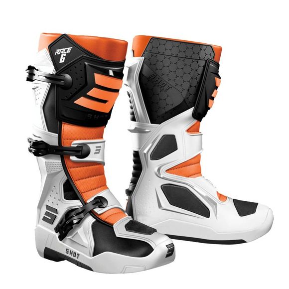 Shot RACE 6 2024 cross Boots - Black / WhiteRef: So2430-C64124