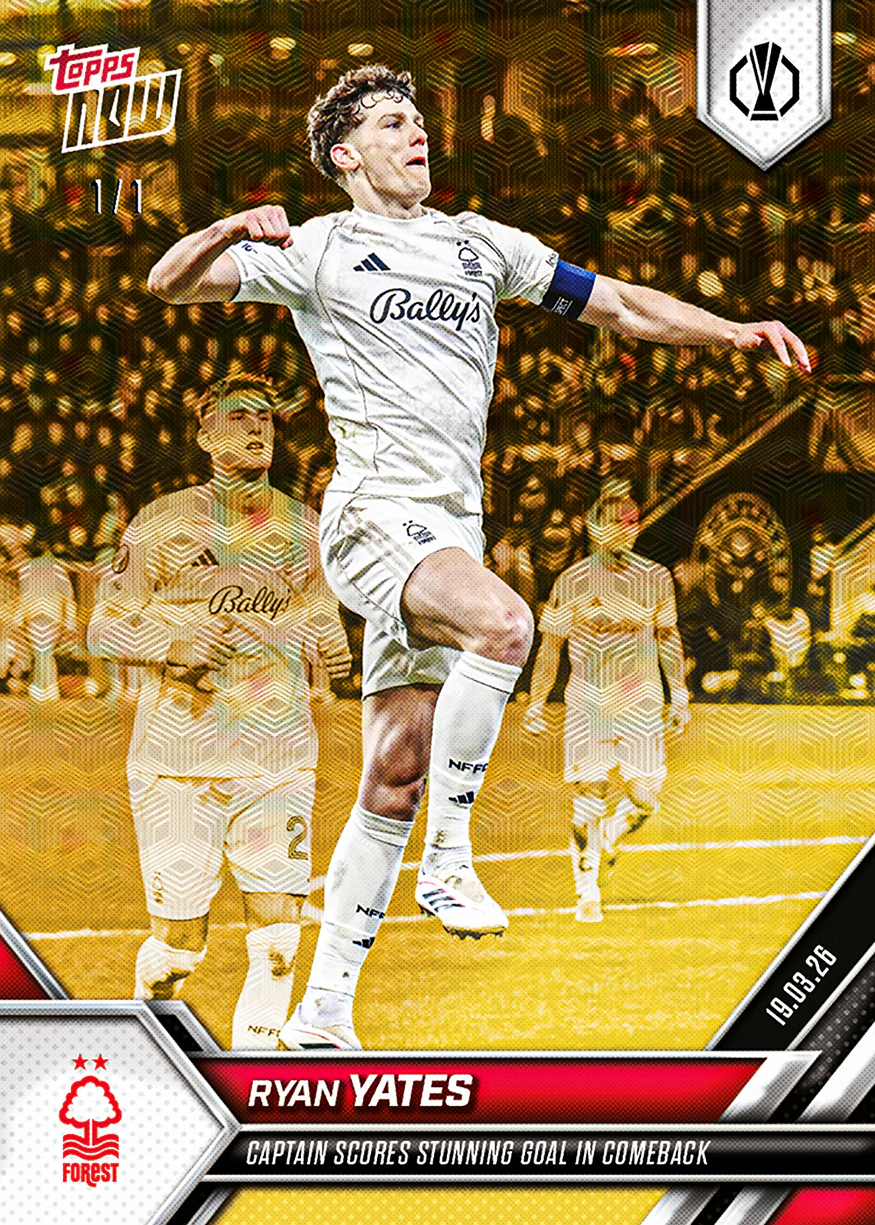 Ryan Yates - 2025-26 UEL Topps NOW® - Card 23 - PR: 180