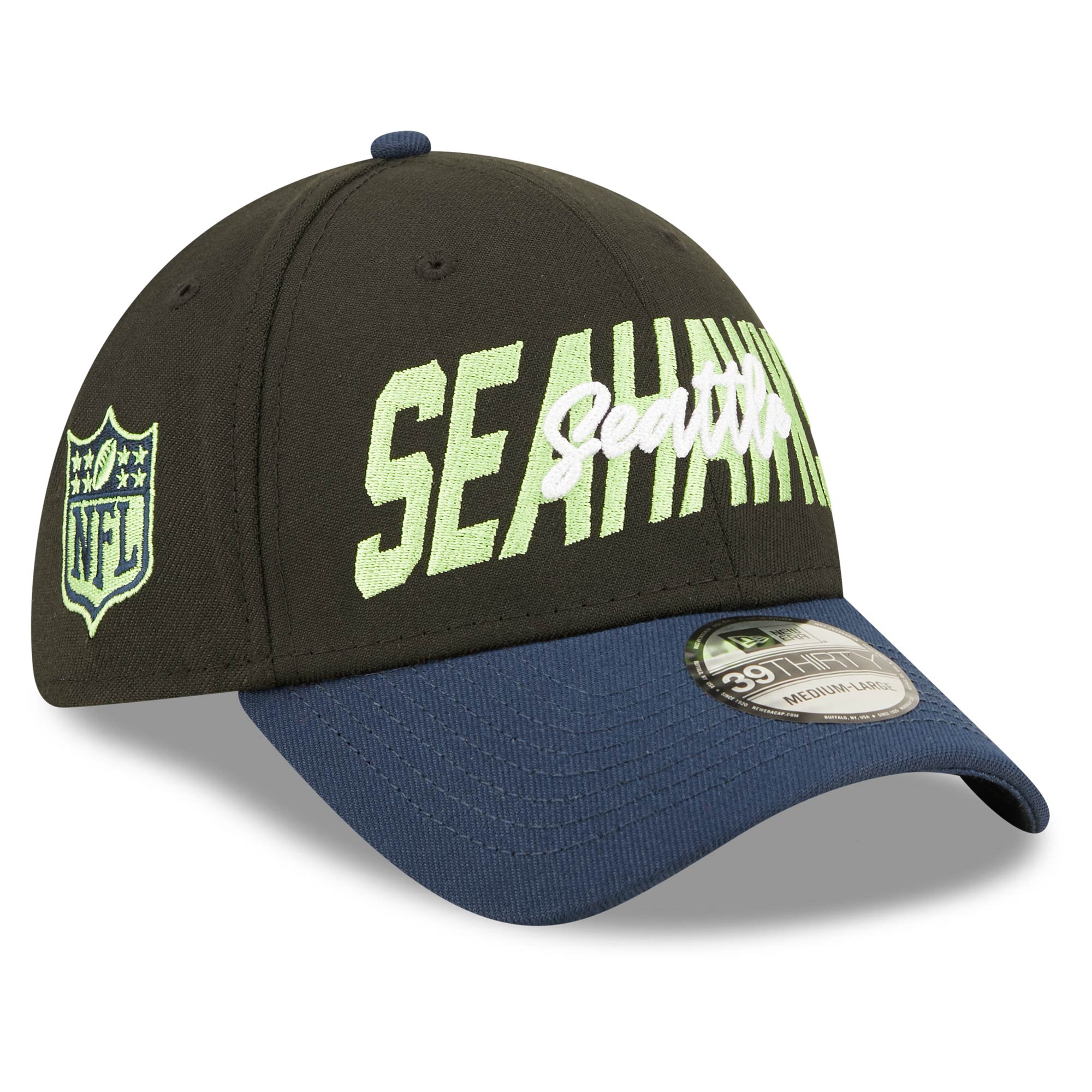 Seattle Seahawks Official 2022 NFL Draft New Era 39THIRTY Flex Cap