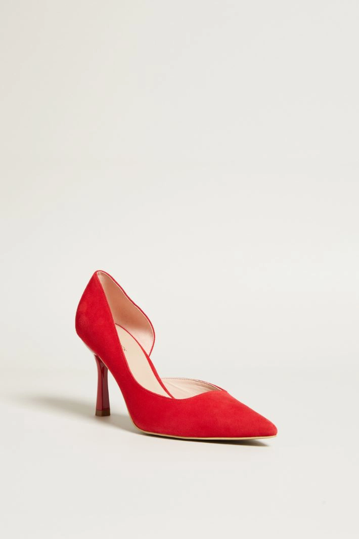 Leather pumps - RED