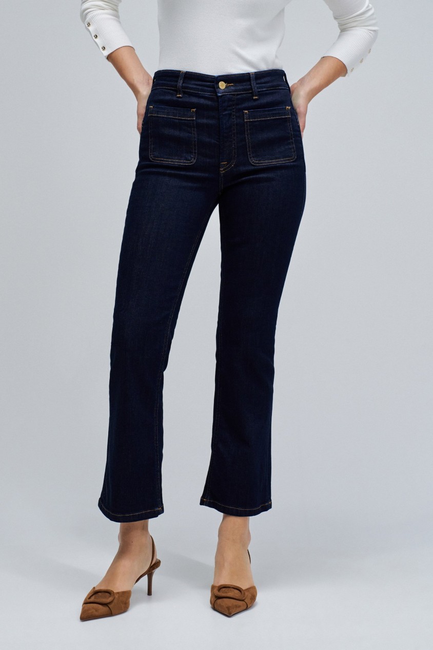 FAITH PUSH IN CROPPED FLARE JEANS