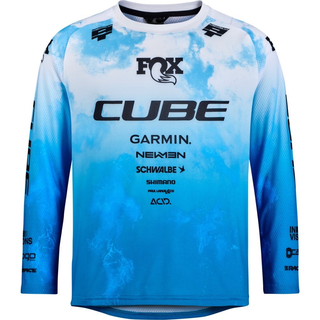 CUBE MTB ROOKIE X Actionteam Long Sleeve Jersey Kids - topas blue