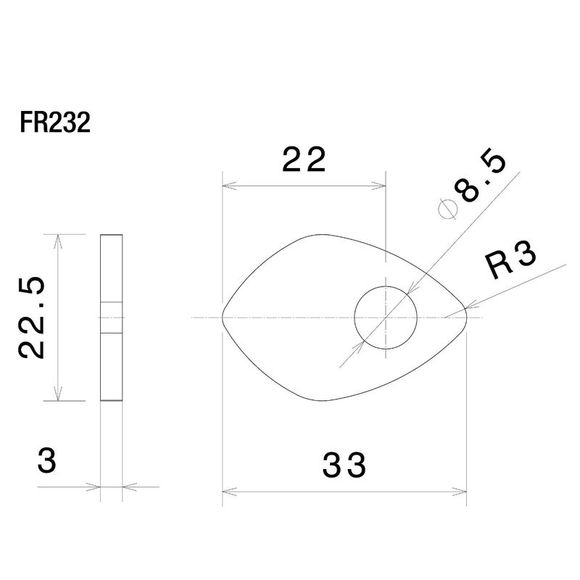 Support Clignotant Rizoma arrière - NoirRef : RZ0128 / FR232B