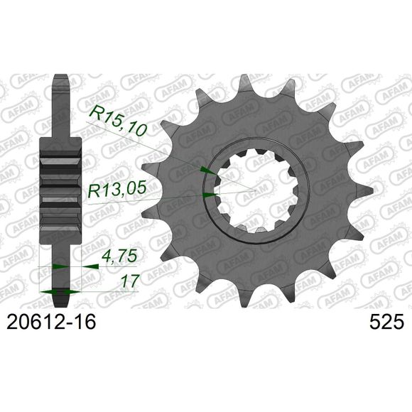 AFAM 525 Chain Kit Steel TypeHONDA 600 CBR 600 F SPORT (PC35) - 2001 - 2002Ref: 01070243 / KIT101571