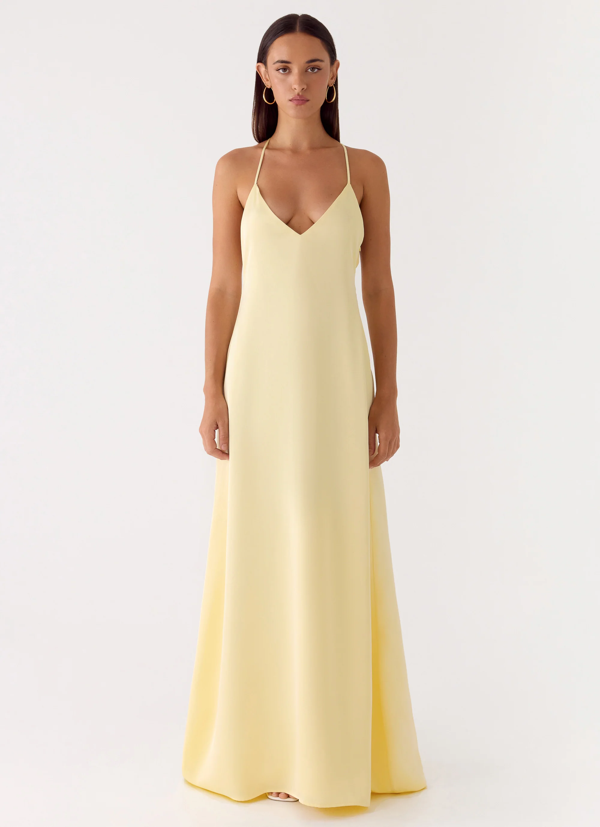 Fine Line Maxi Dress - Yellow