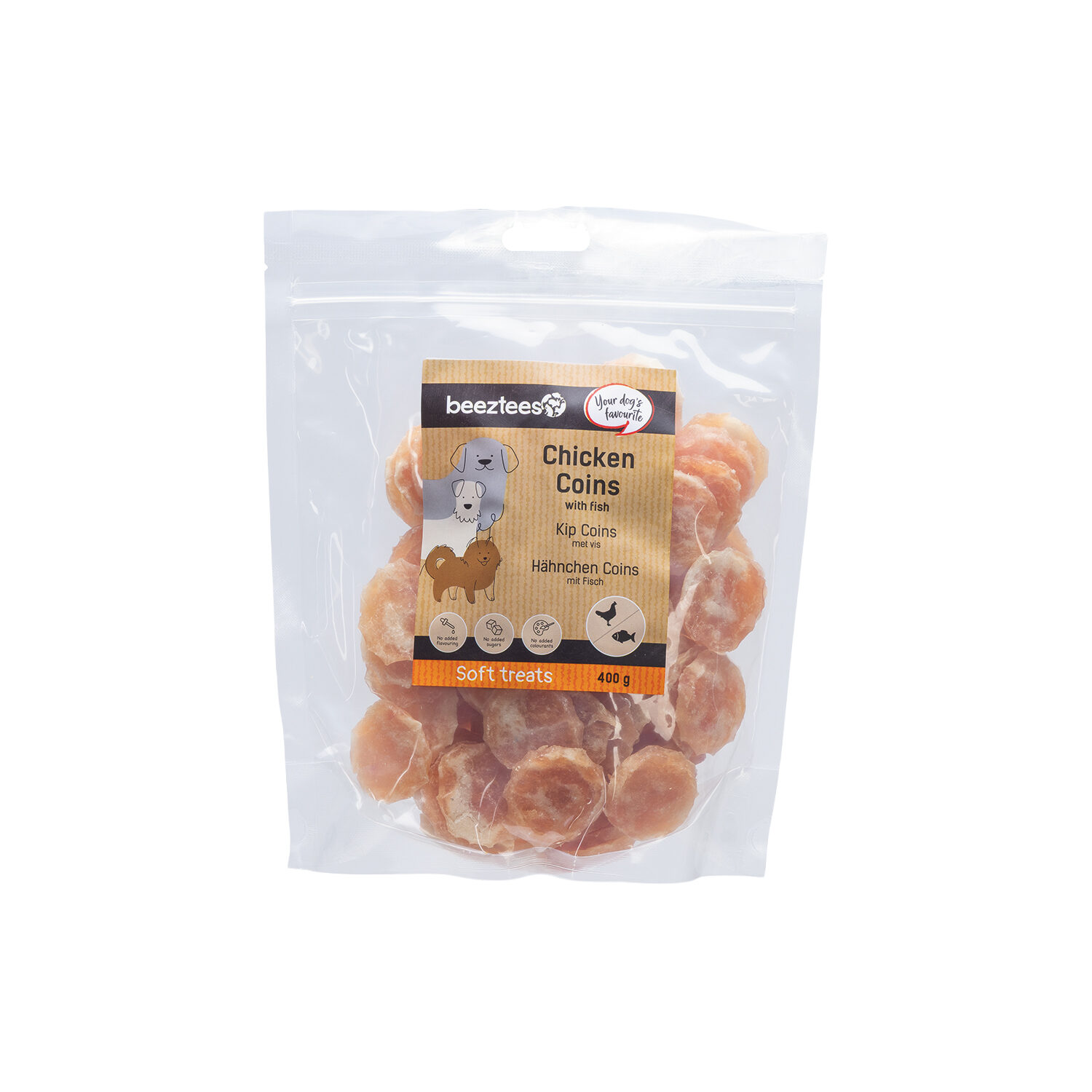 Beeztees Chicken Coins with Fish - 400 g