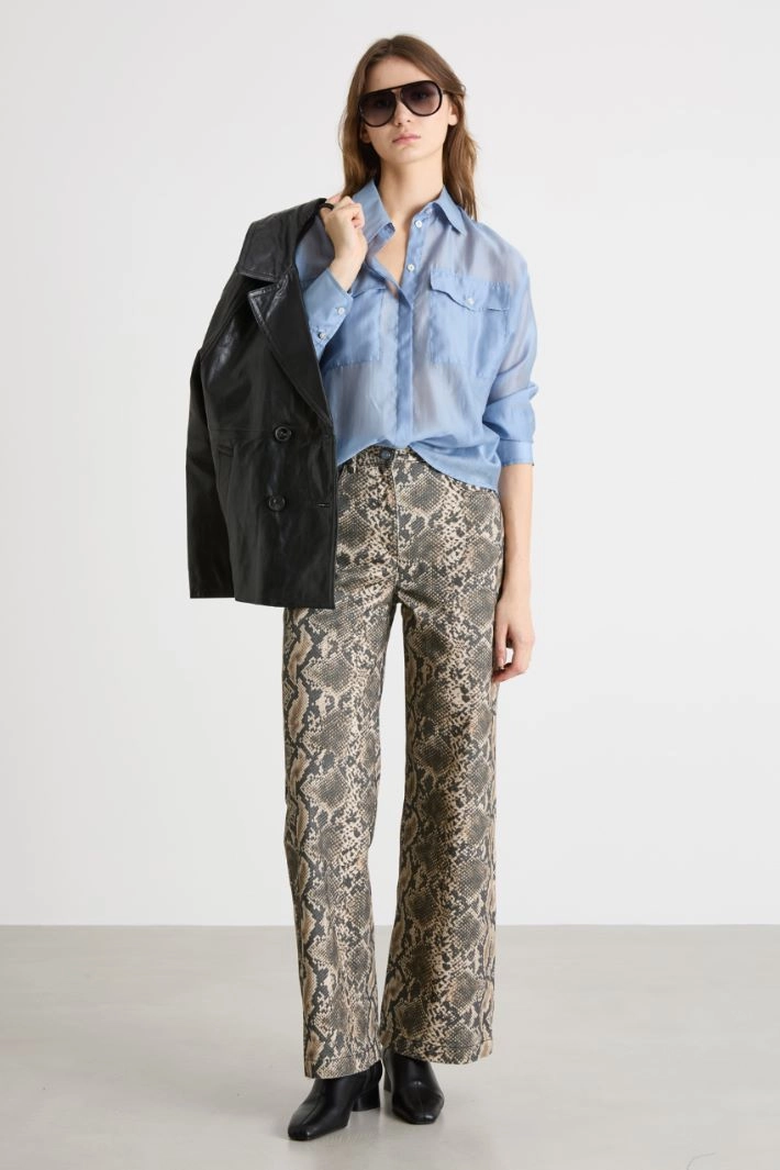 Organza blouse - LIGHT BLUE