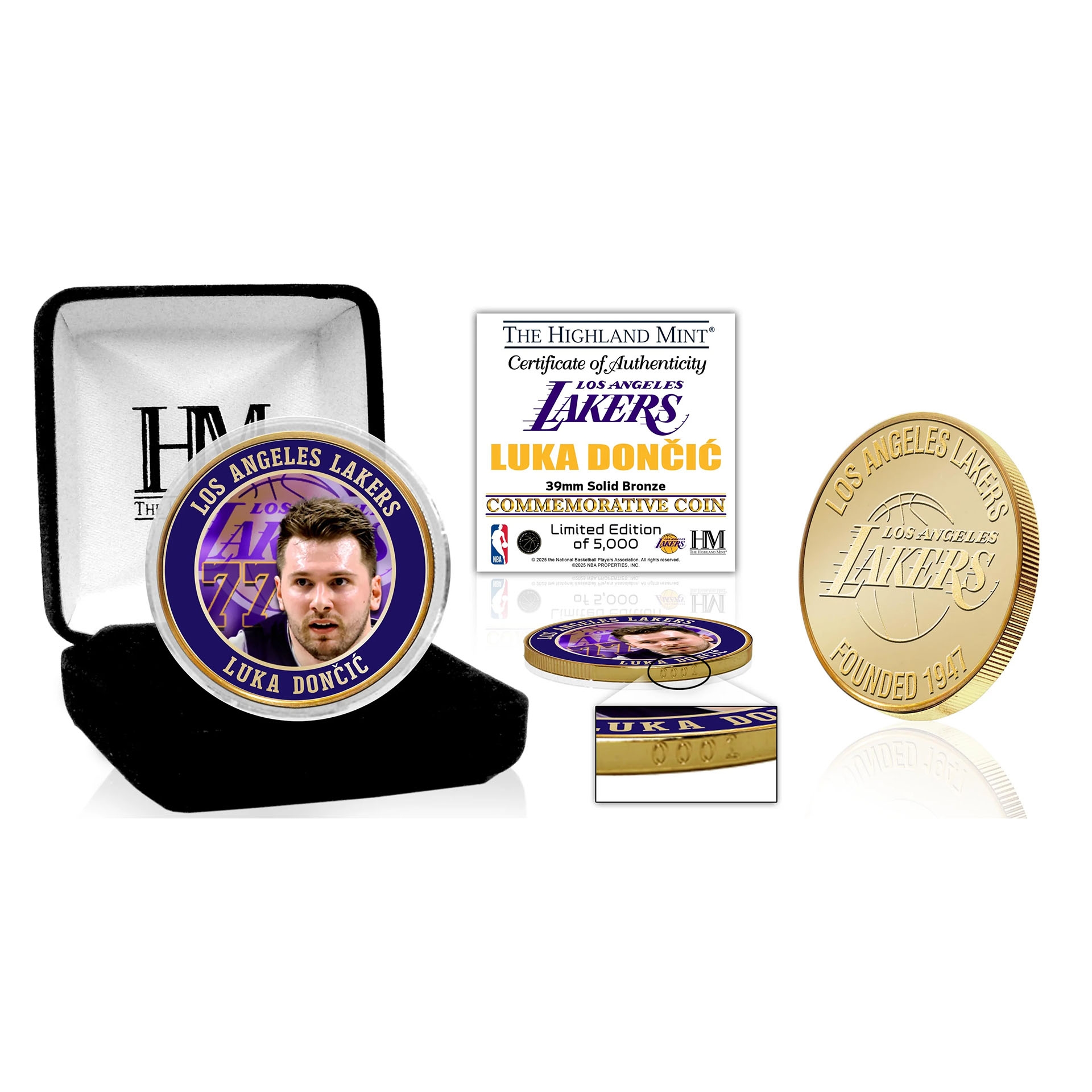 Luka Dončić Los Angeles Lakers Bronze Commemorative Coin