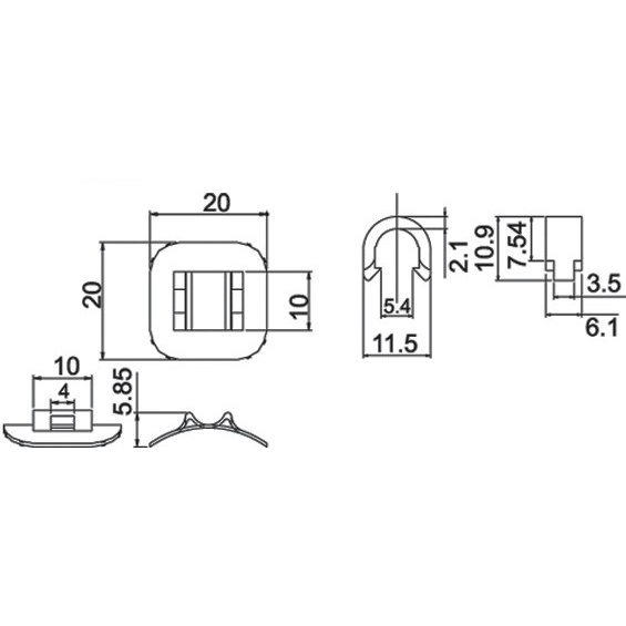 Jagwire C-Clip Hose Guide (4 pcs)