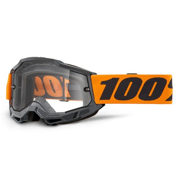 100% ACCURI 2 ENDURO MOTORCYCLE cross mask Orange - Clear 2025 - OrangeRef: CE1339 / 50015-00009