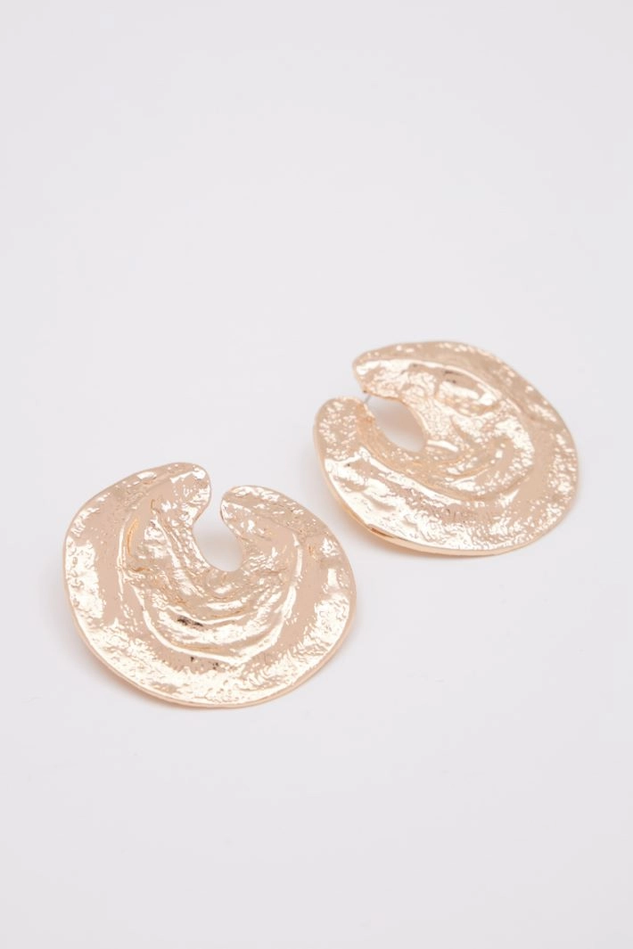 Metal stud earrings - GOLD