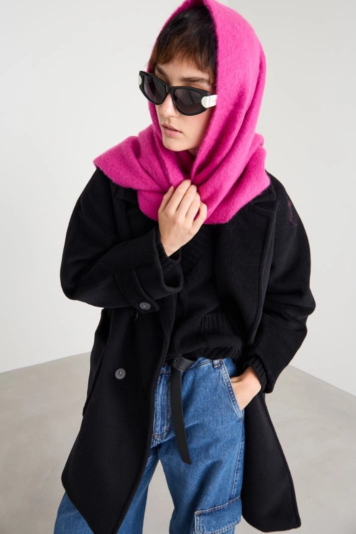 Fluffy scarf - FUCHSIA