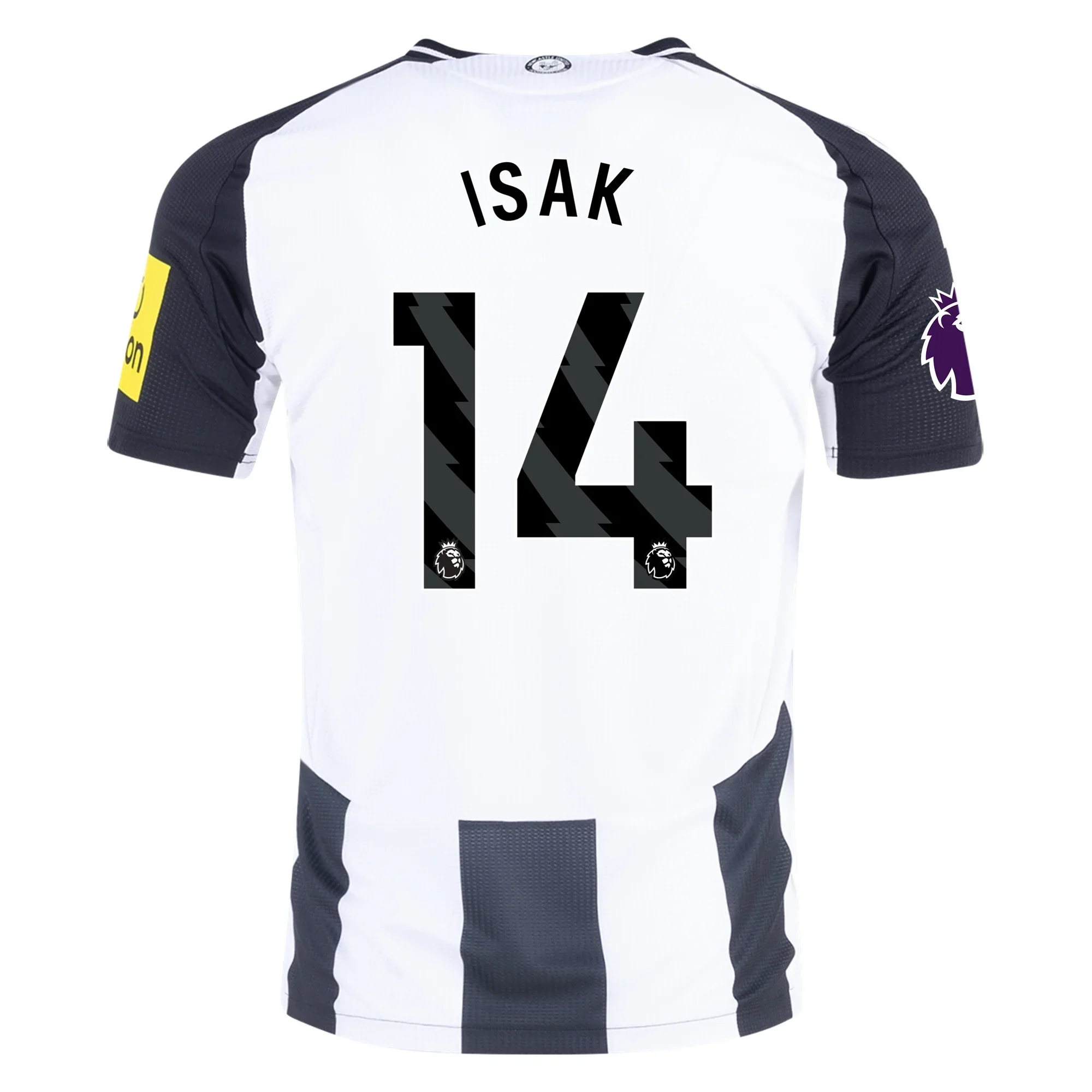 Newcastle United Authentic Alexander Isak Home Jersey w/ EPL Patch 24/25 (Black/White)