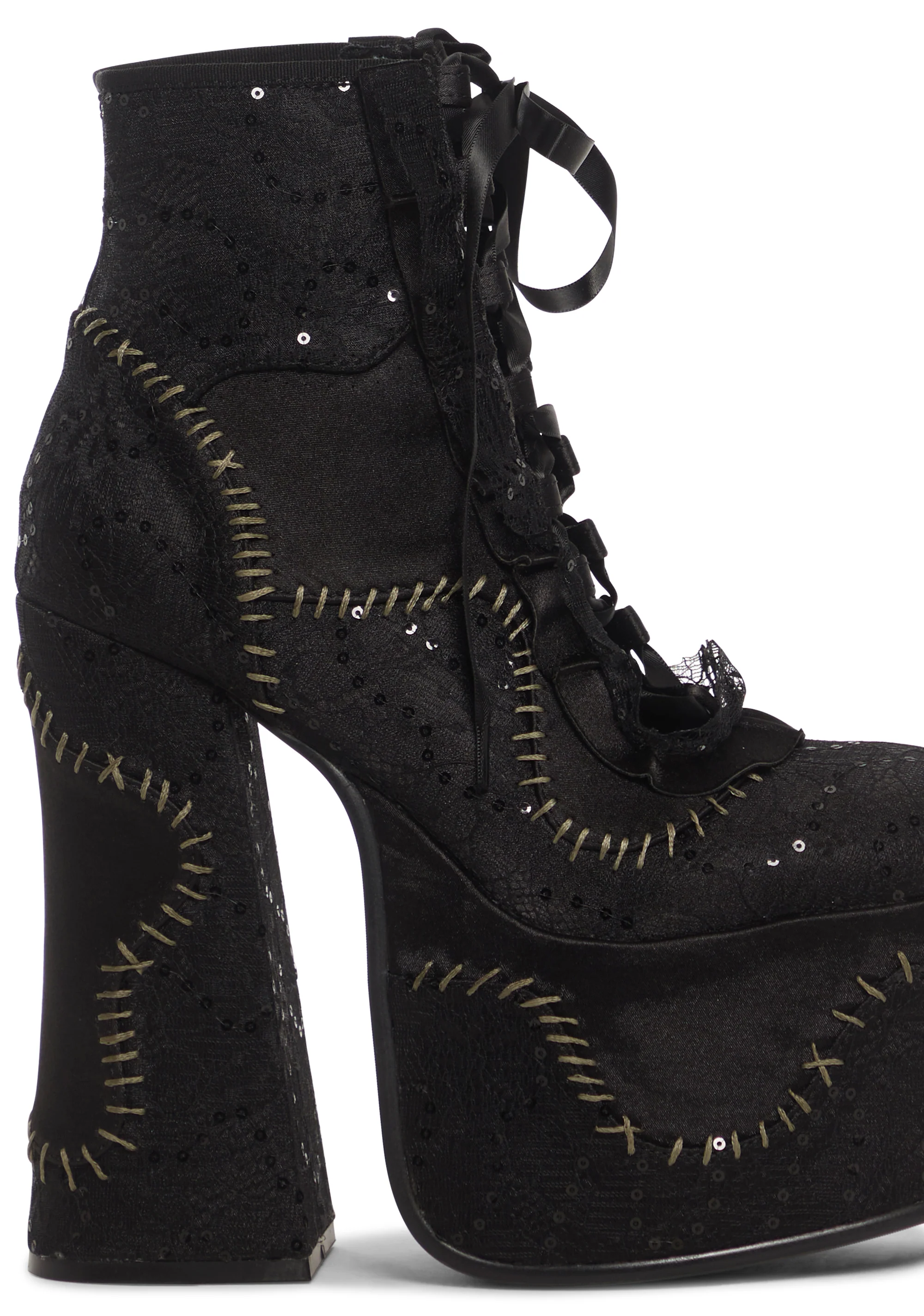 Lover’s Duet Platform Boots - Black