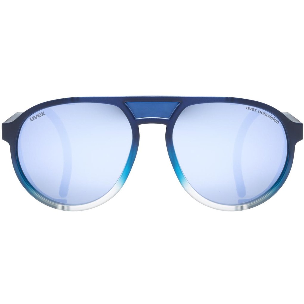 Uvex mtn classic P Glasses - blue matt fade/polavision mirror blue