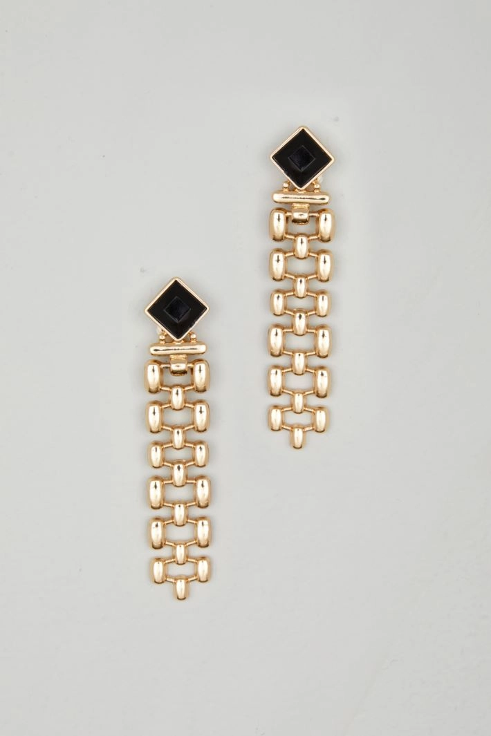 Pendant earrings - GOLD BLACK