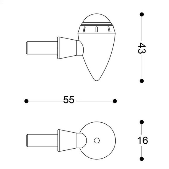 Barracuda S-LED 3 B-LUX Turn Signal Light (Pair) Universal - BlueRef: BAR0108