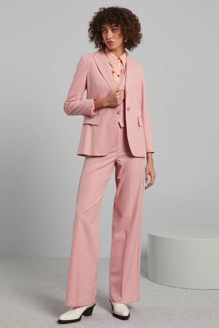 Top-stitched blazer - PASTEL PINK