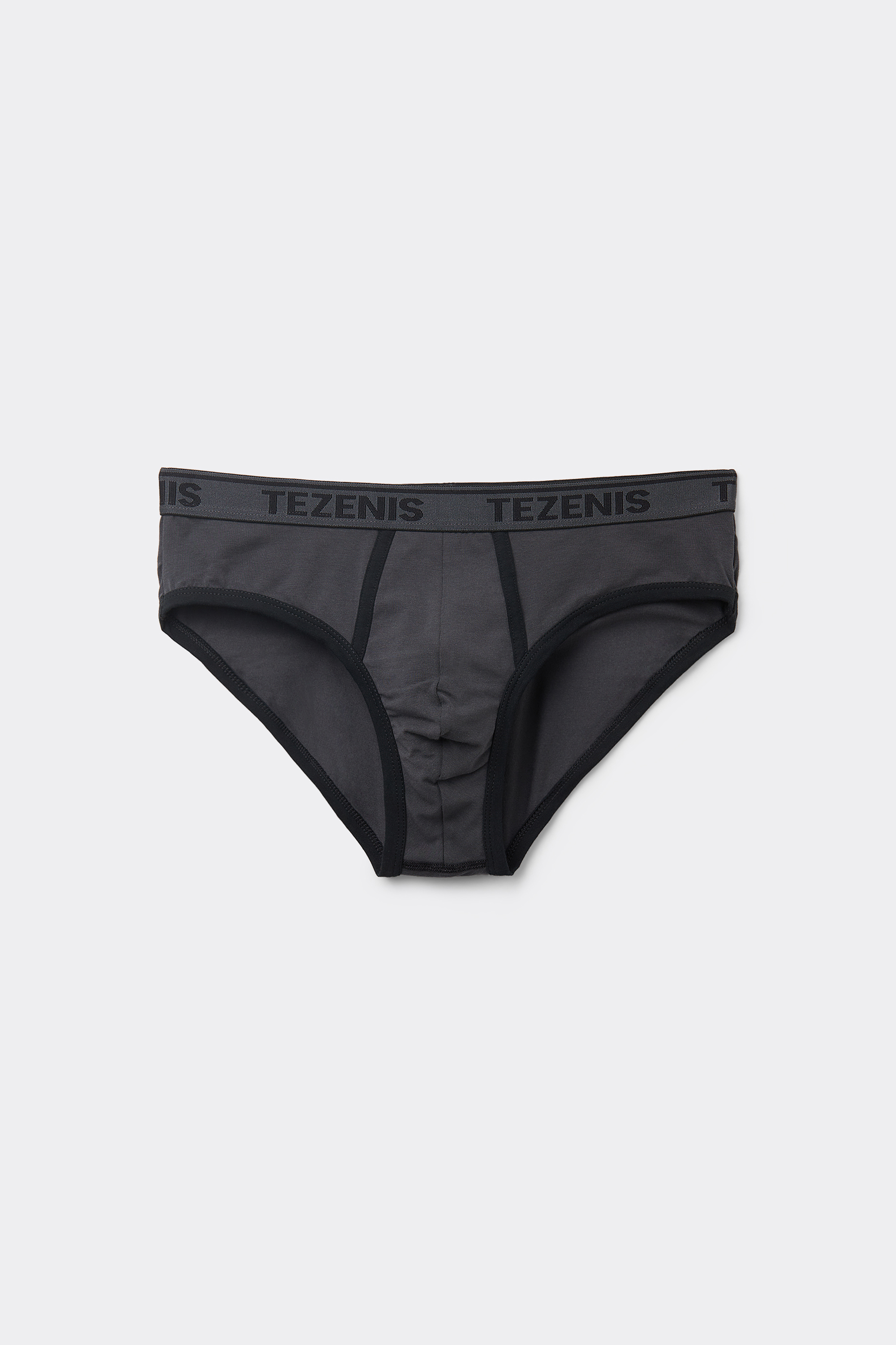 Organic Cotton Briefs with Contrasting Trim and Logo