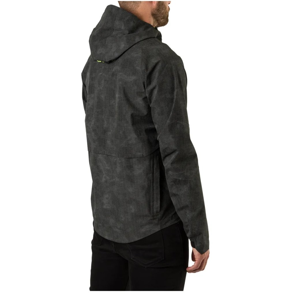 AGU Tech Commuter Rain Jacket Men - black hi-vis/reflection