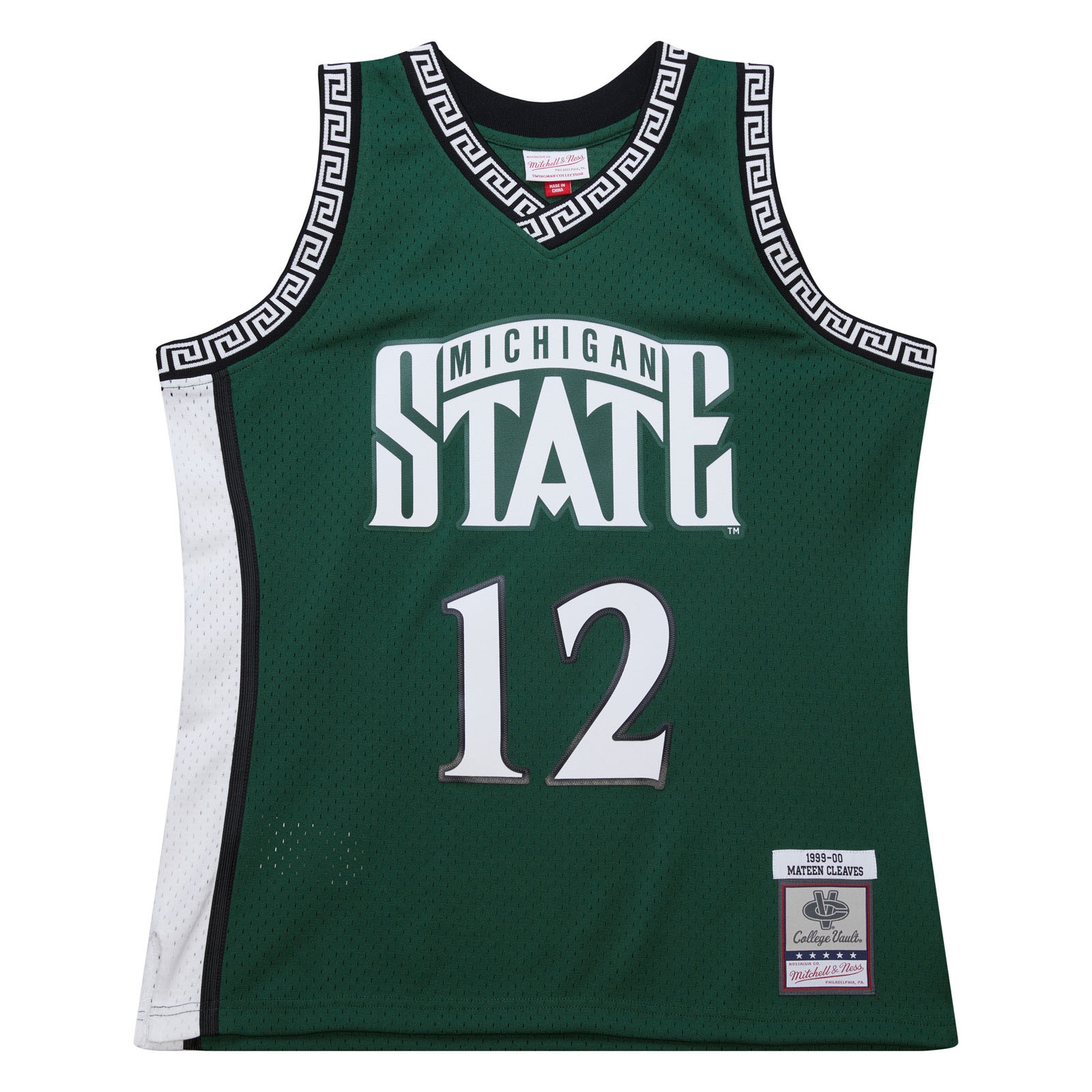Mateen Cleaves #12 Michigan State Spartans 1999-00 Mitchell & Ness Swingman NCAA Jersey Green