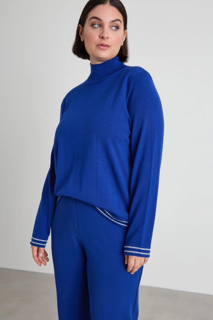 Wool and lurex turtleneck - BLUETTE