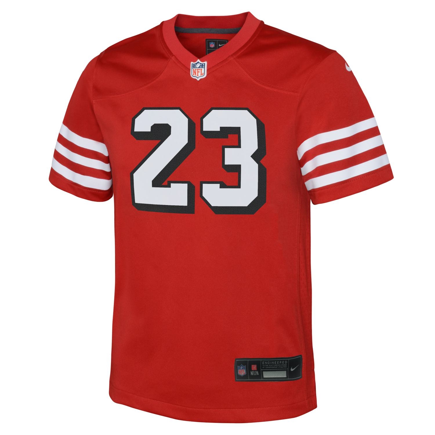 Christian McCaffrey #23 San Francisco 49ers Game NFL Jersey Alternate Red (YOUTH)
