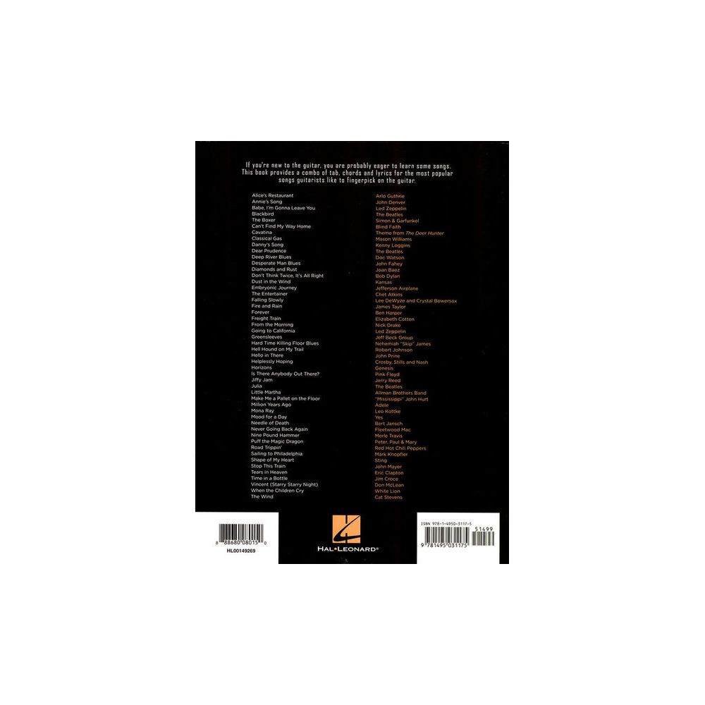 Hal Leonard First 50 Songs Fingerpicking – Thomann Ireland