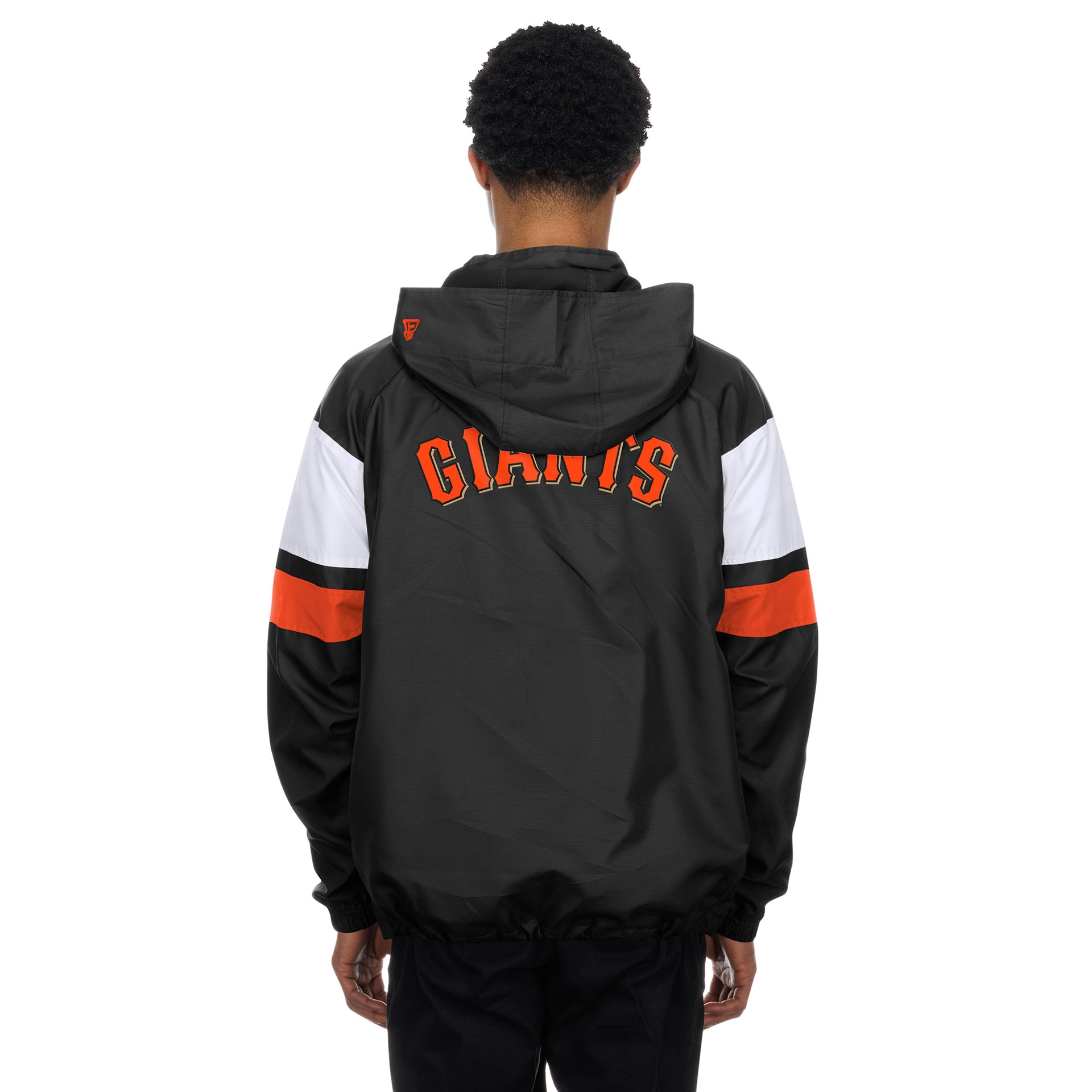San Francisco Giants MLB Quarter Zip Windbreaker Jacket Black