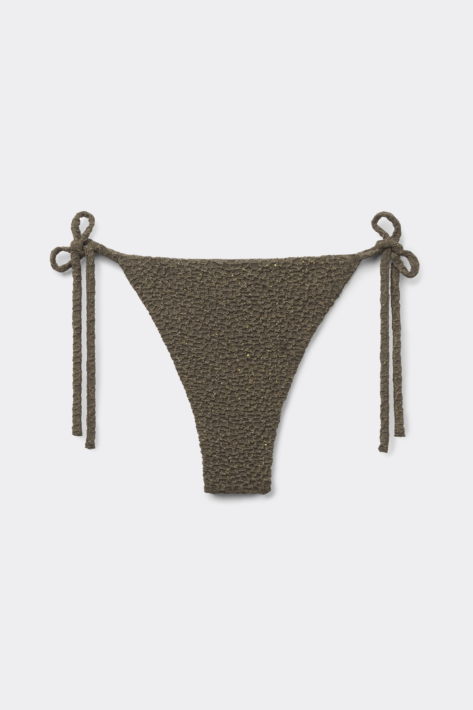 Crinkle Dune Brazilian Bikini Bottoms with Ties