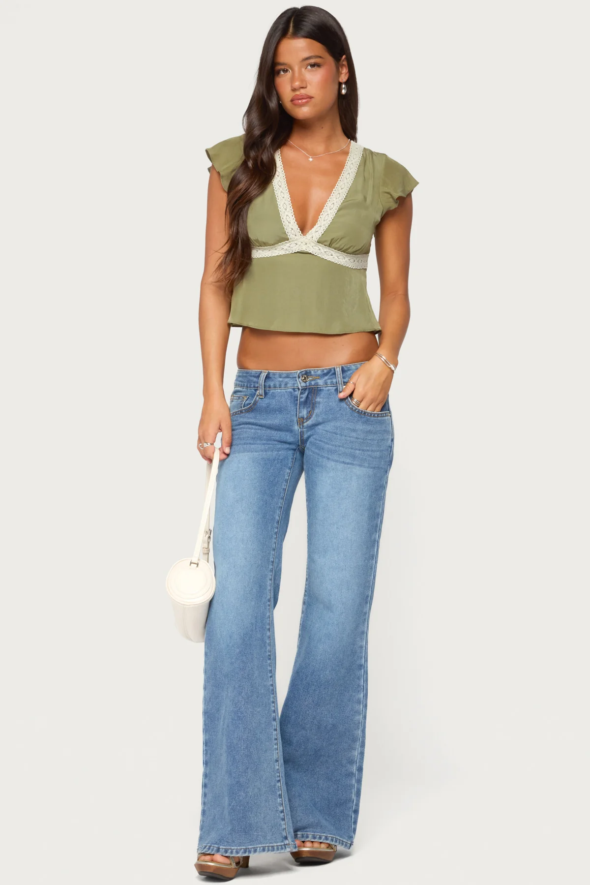 Kaela Lacey Flutter Sleeve Top