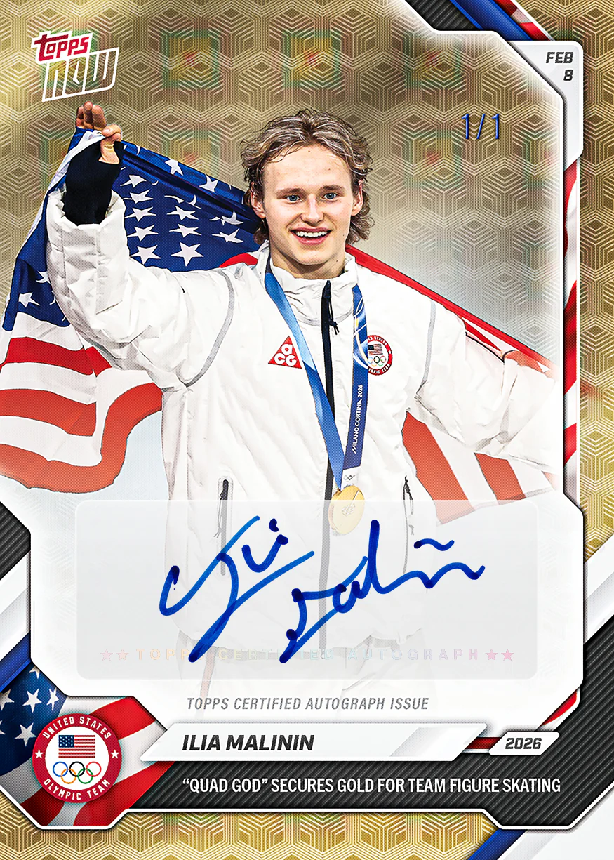 Ilia Malinin - 2026 Olympics Topps NOW® - Card 3 - PR: 2351
