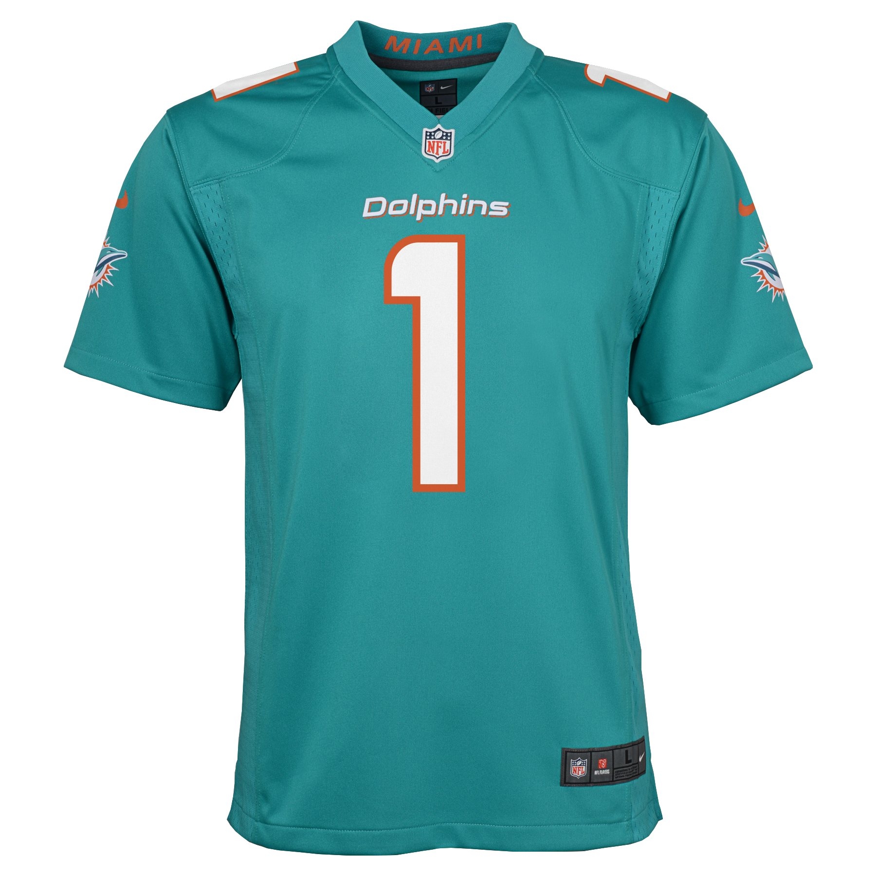 Tua Tagovailoa #1 Miami Dolphins Game NFL Jersey Aqua (YOUTH)