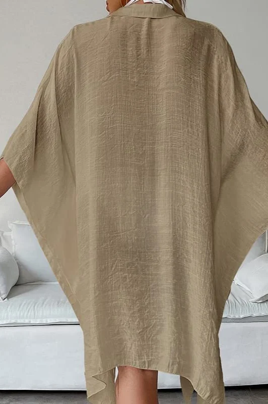 Casual Batwing Sleeve Beach Cardigan