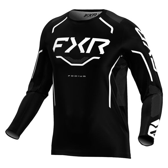 Maillot cross FXR PODIUM ENFANT - Noir / BlancRef : FXR1663