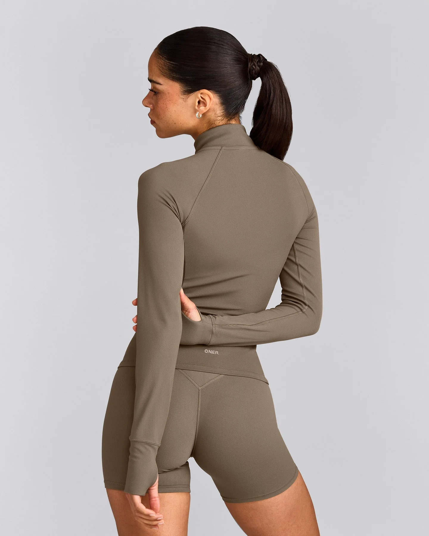 SoftMotion™ Jacket with Grey Logo | Moss Brown
