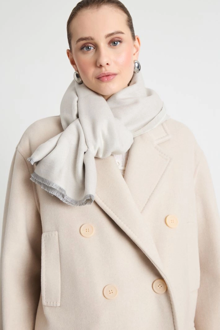 Bamboo viscose stole - WHITE