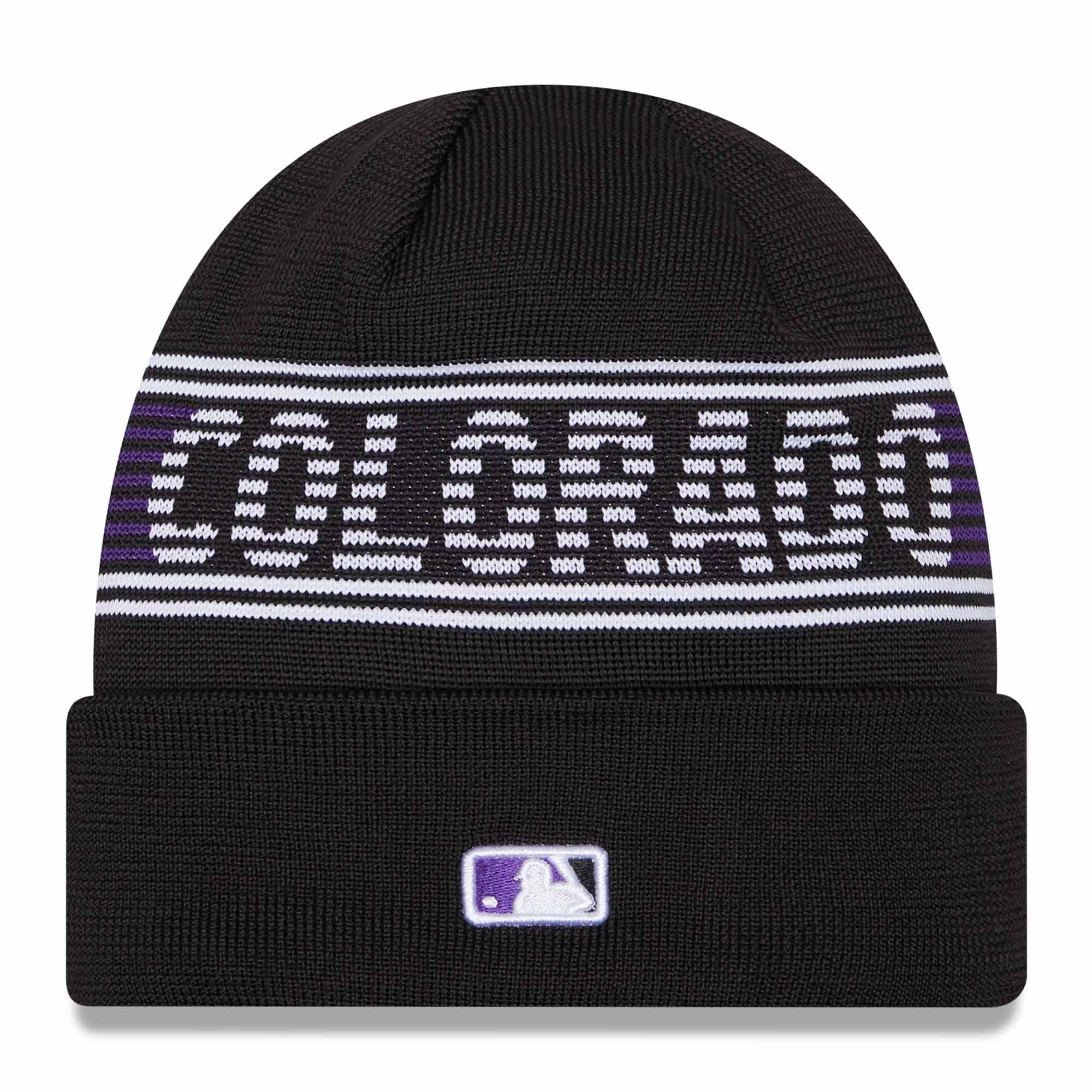 Colorado Rockies Authentic 2024 MLB Clubhouse New Era Beanie Knit