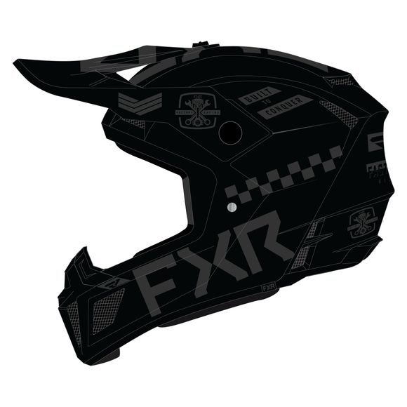 FXR CLUTCH GLADIATOR 24 2024 cross helmet - BlackRef: FXR0538