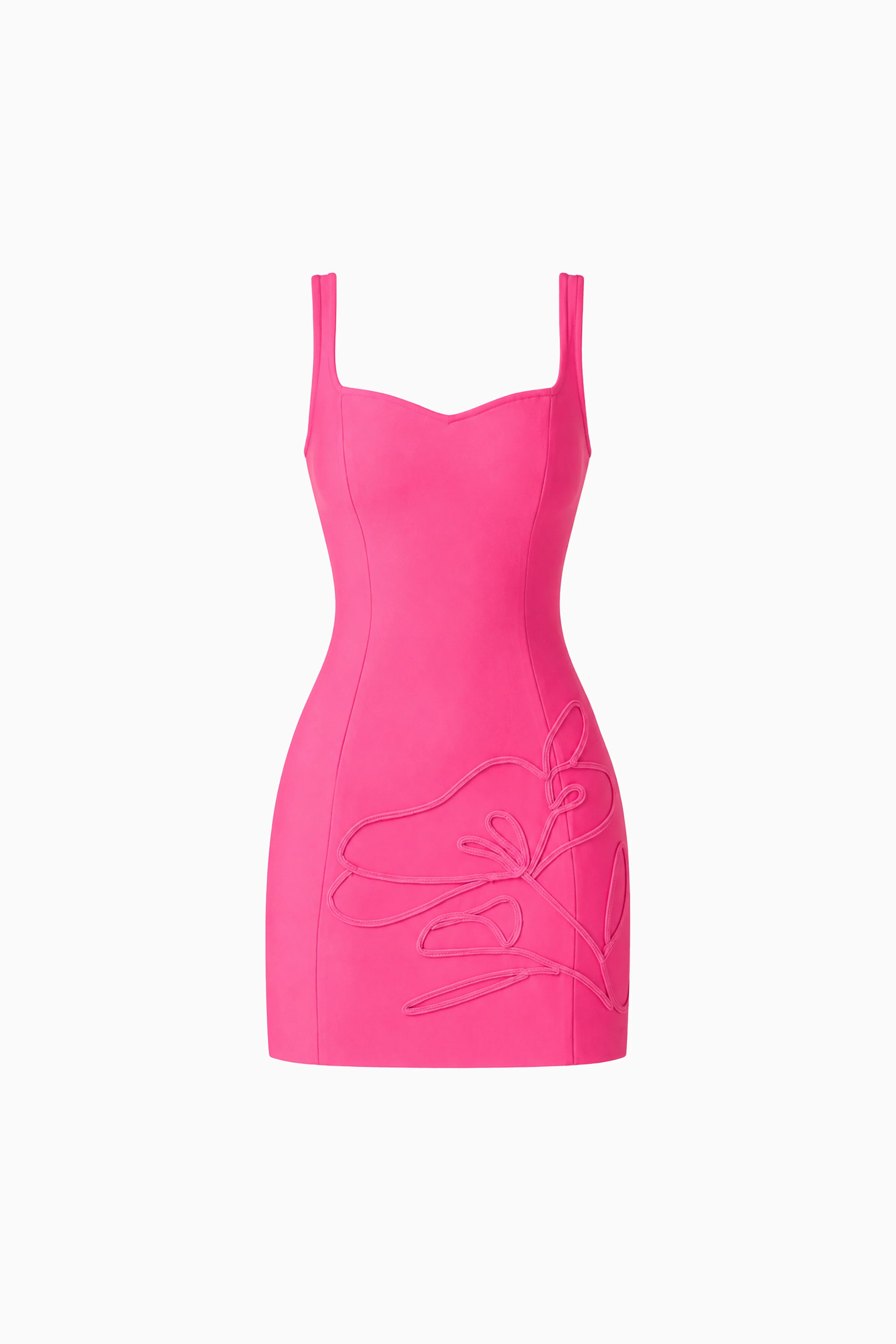 Opline Fitted Mini Dress in Hot Pink