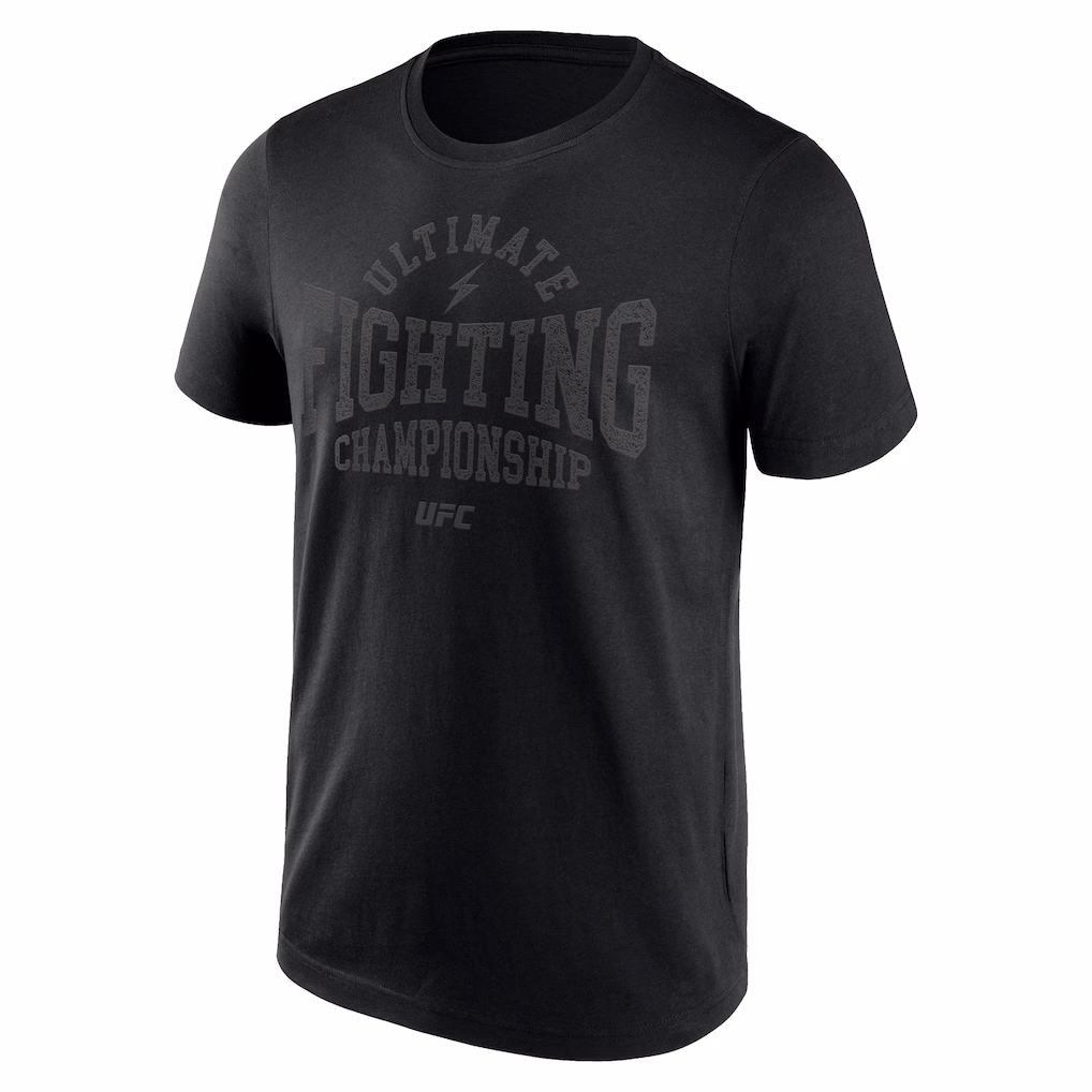 UFC Vintage Text T-Shirt - Black - Mens