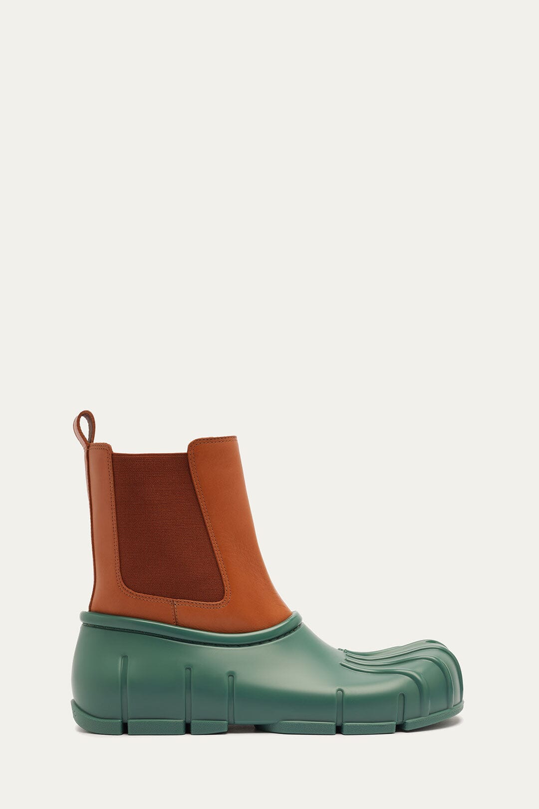 Forest Green Monstera Rain Chelsea Boot