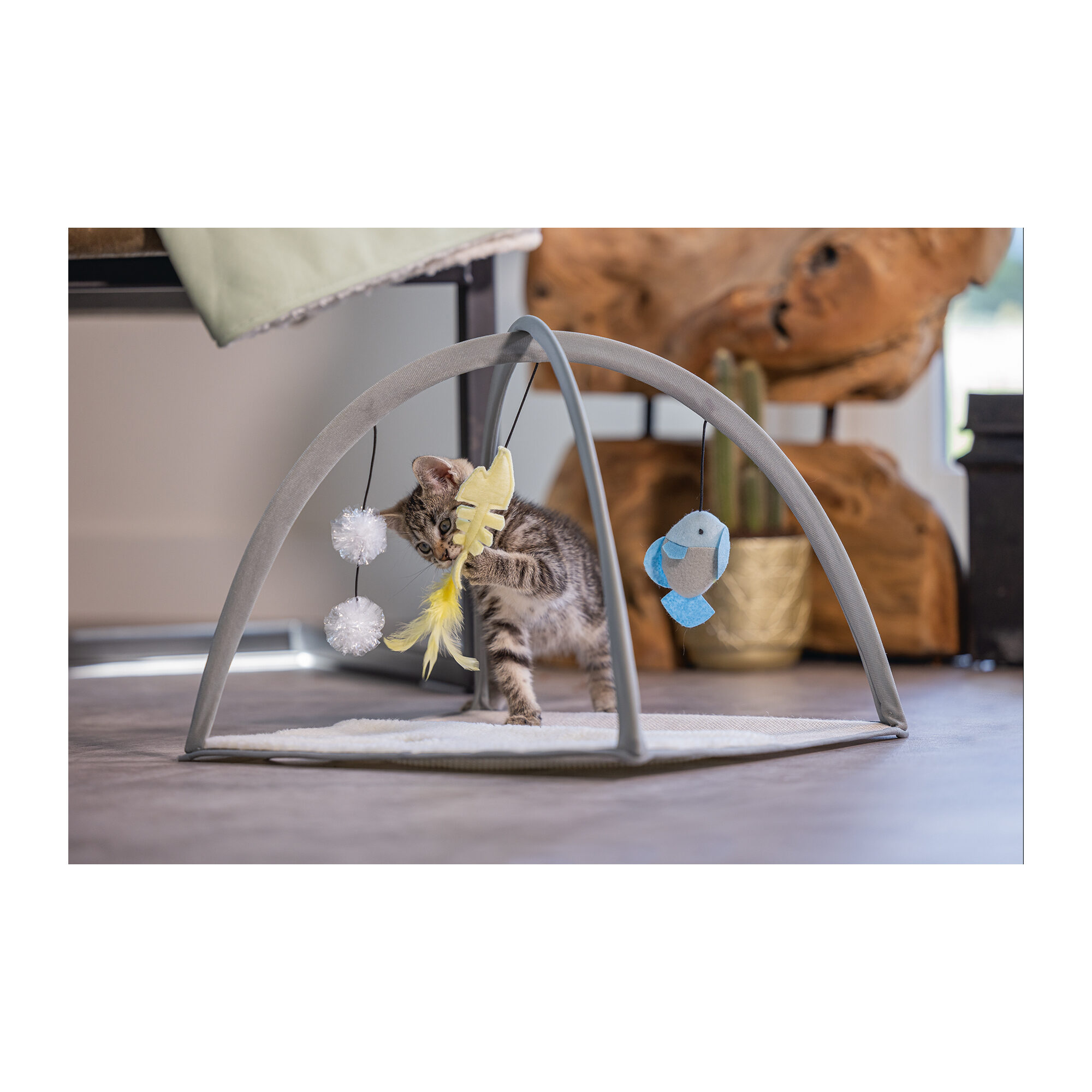 Beeztees Kitten Play Rug Xabia - Grey - 40 x 40 x 33 cm