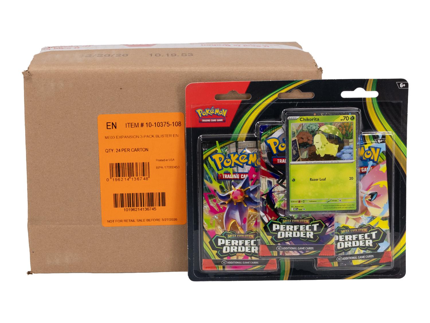 Pokemon Mega Evolution: Perfect Order 3-Pack Blister